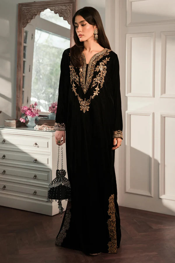 Ammara Khan Velvet Suit (Black)