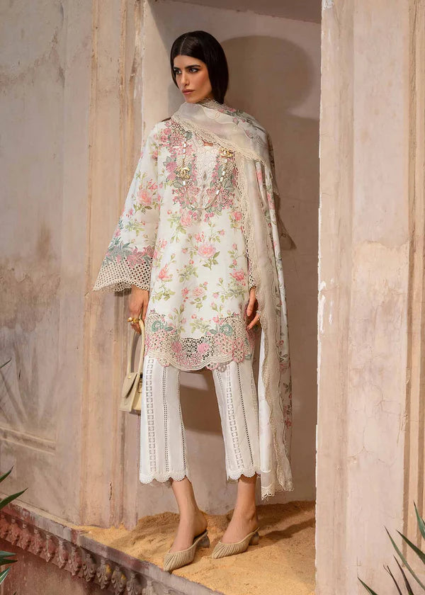 White-Crimson By Saira Shakira Luxury Lawn Embroidered Collection A Flower Named Peace - CRWP 5