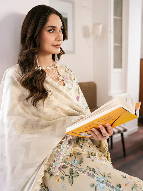 Embroidered Lawn 3 Piece Unstitched Suit BIL-71-B - Summer Collection