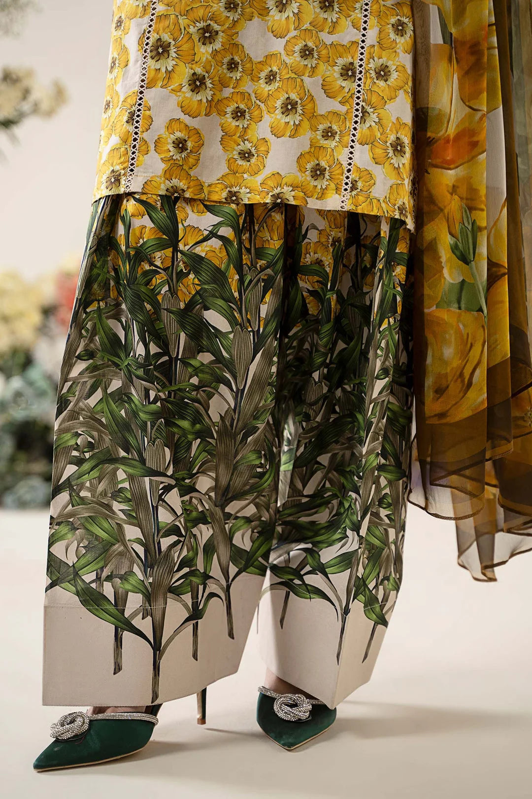 Yellow Sunflower-3 Piece Unstitched Embroidered Lawn Suit