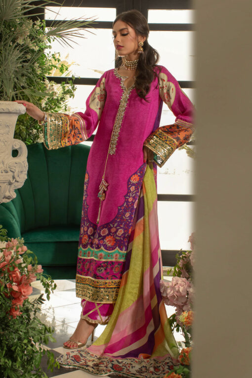 Anus Abrar Rasha Silk Replica-Pink-Silk