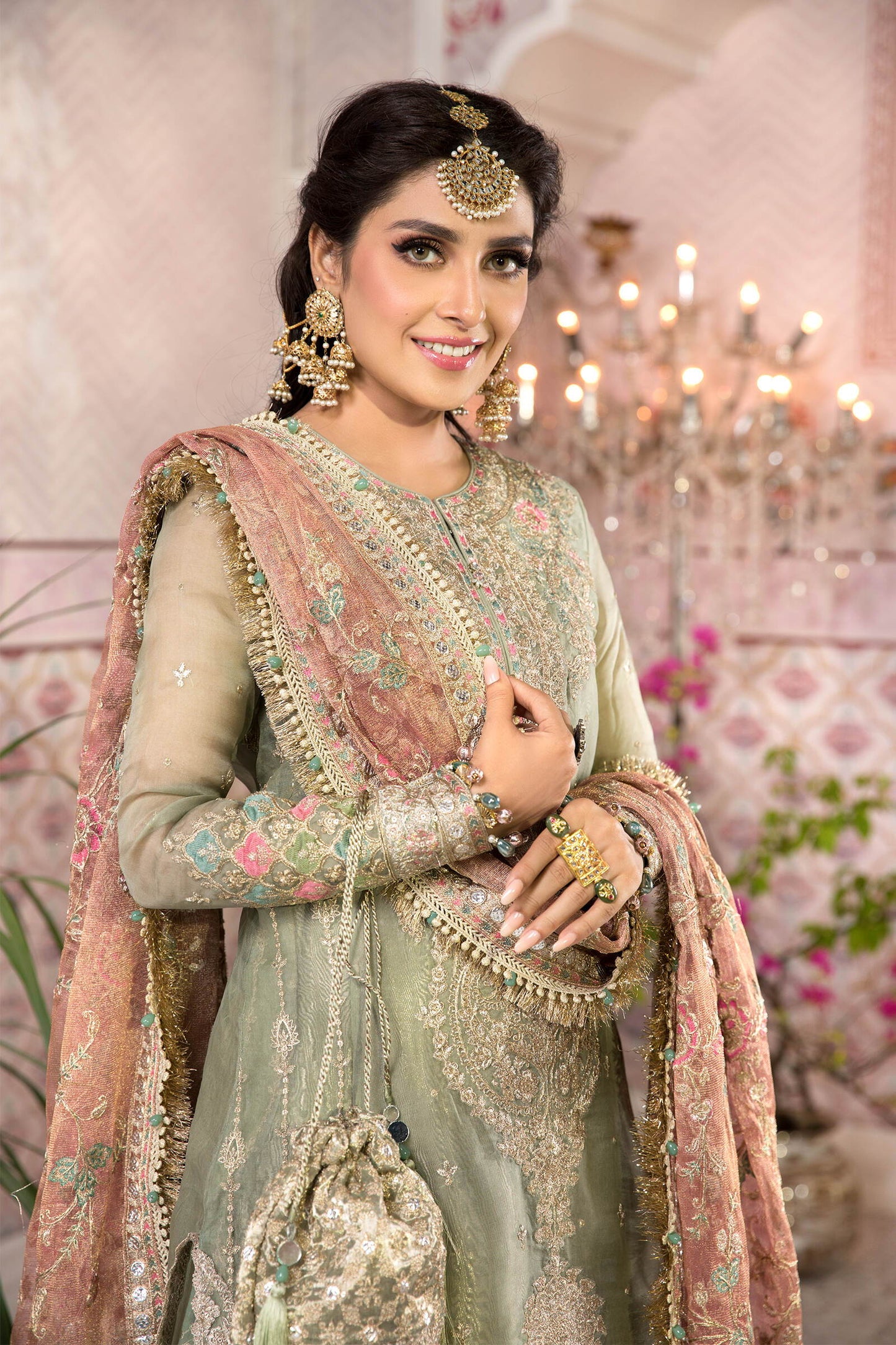 Maria B | Pistachio Green - Luxury Embroidered Organza Collection