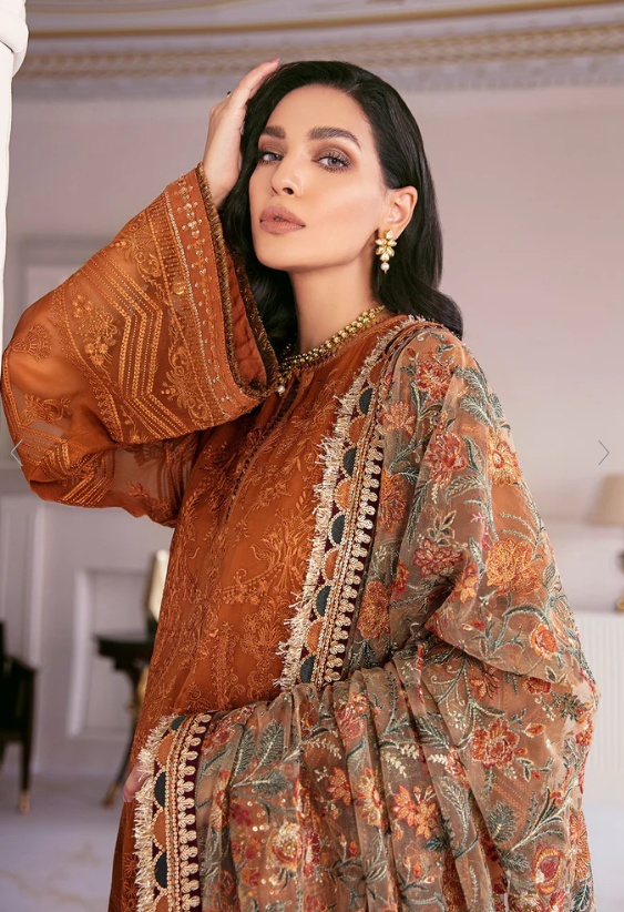 Baroque Chantelle Chiffon Collection 2021 – CRYSTAL SUGAR-Orange-Chiffon