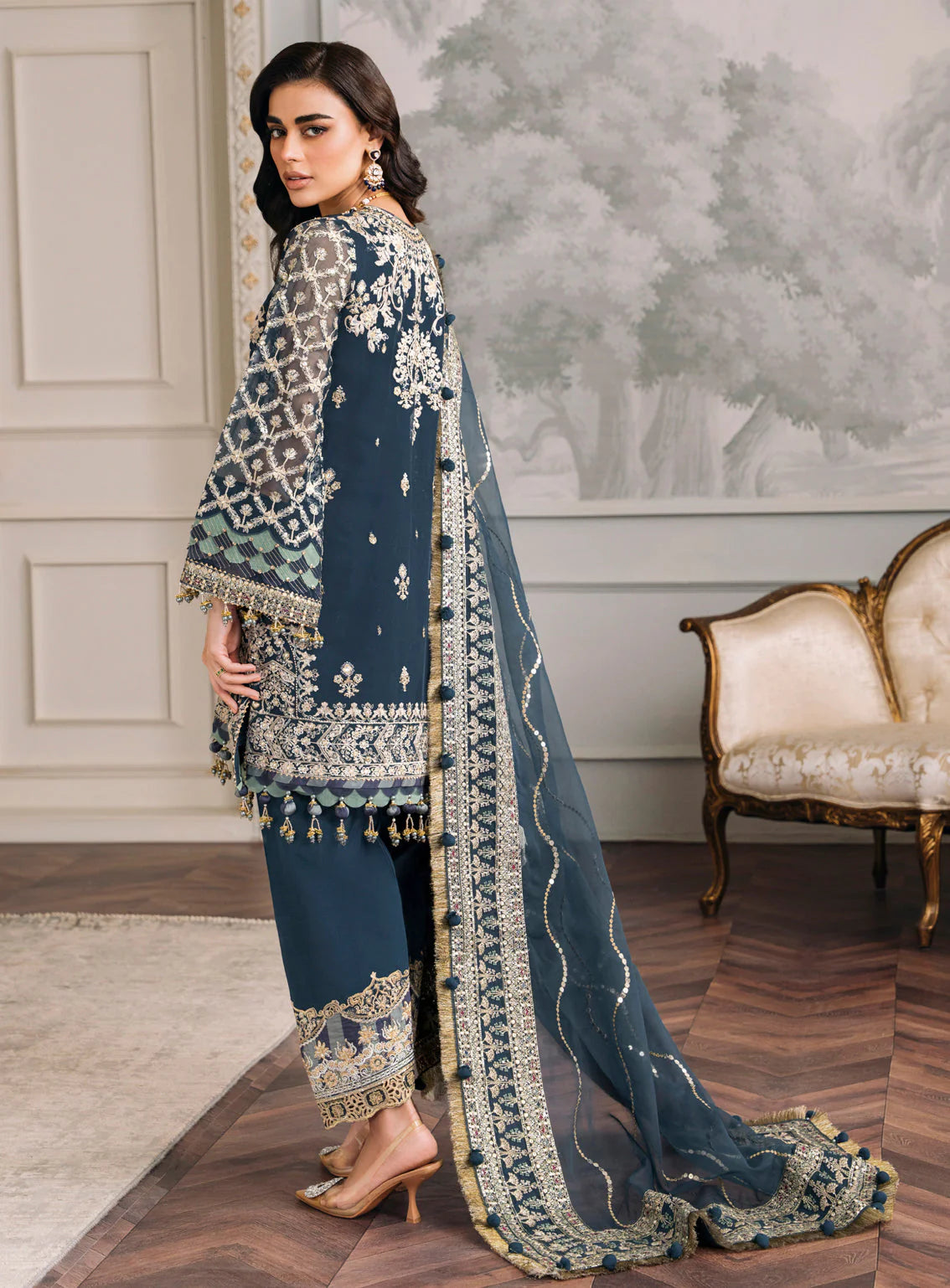 Baroque | Blue - Organza Collection