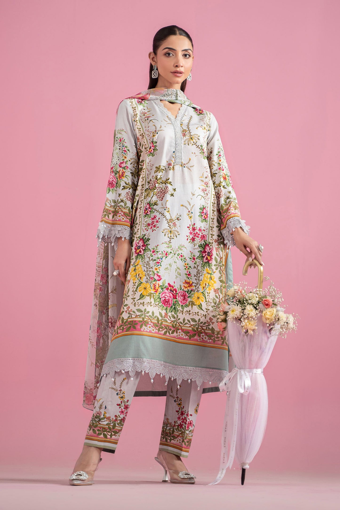 Maria B | Grey - Unstitched Lawn Collection