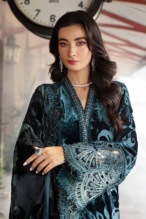 Maria B DL-1203 | Teal - Velvet Collection