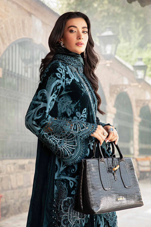 Maria B DL-1203 | Teal - Velvet Collection