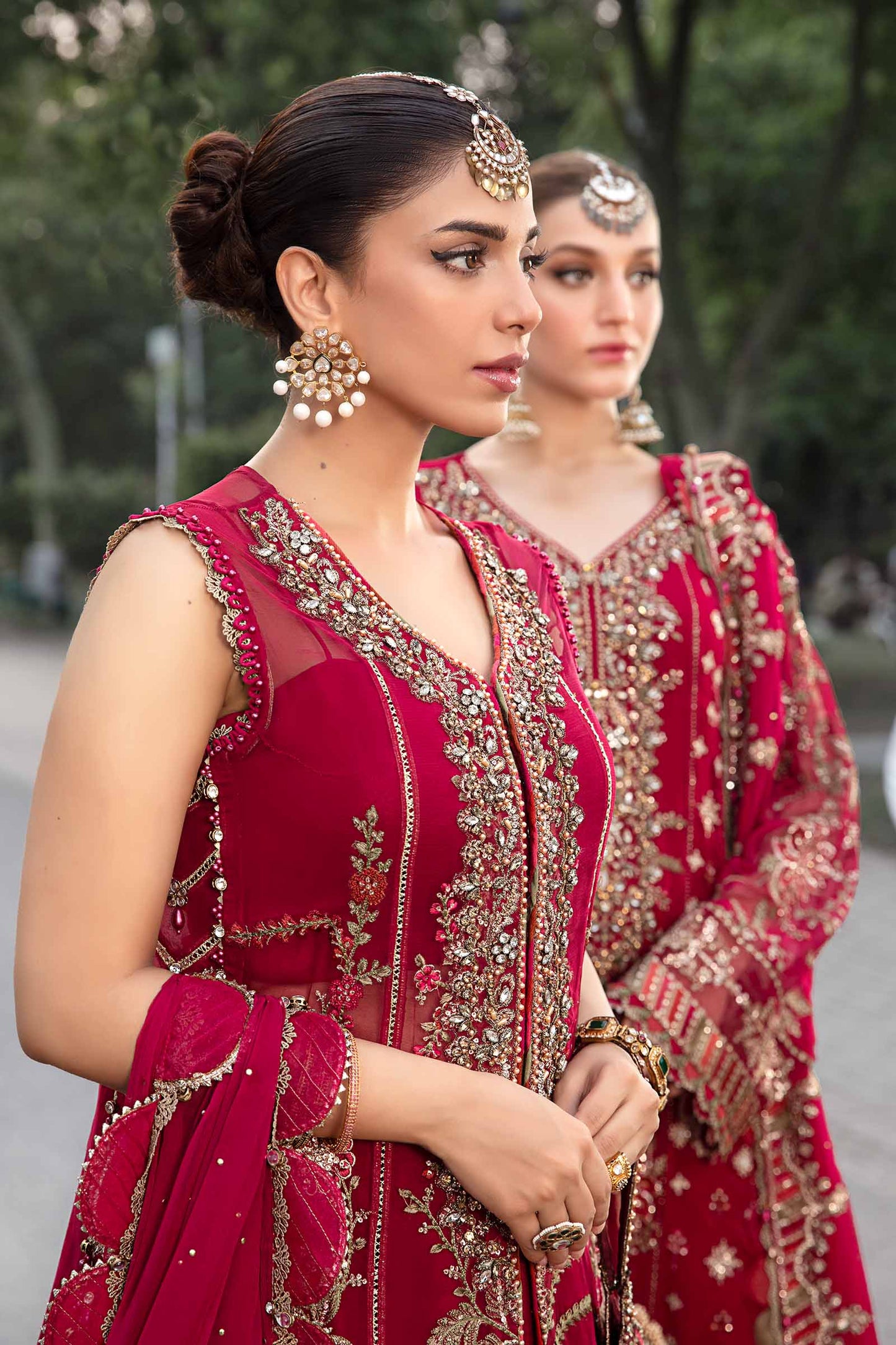 Maria B MPC-24-107 | Fuchsia Pink - Chiffon Collection