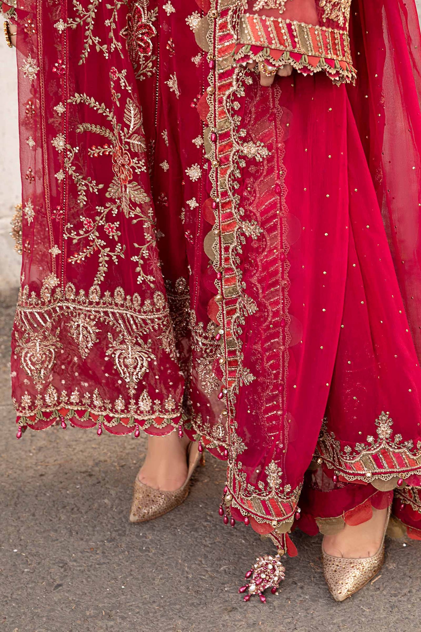 Maria B MPC-24-107 | Fuchsia Pink - Chiffon Collection