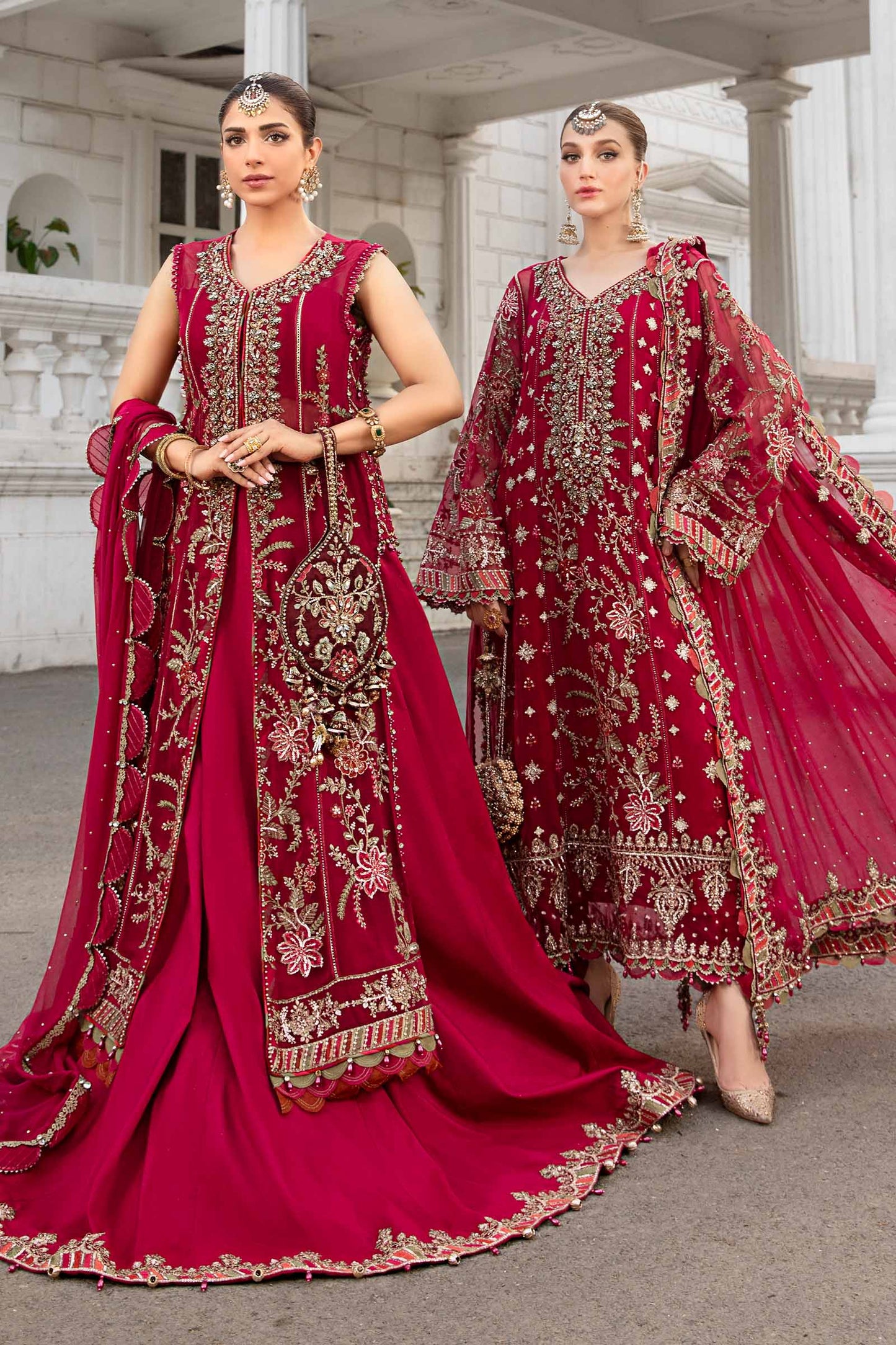 Maria B MPC-24-107 | Fuchsia Pink - Chiffon Collection