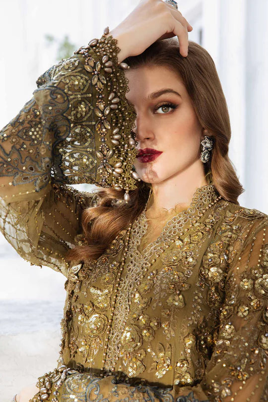 Unstitched Embroidered Chiffon Suit | MPC-24-108-Dhani-Chiffon