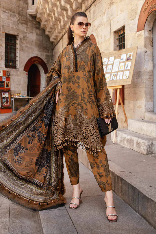 Lawn-Bronze 3 Piece Unstitched Printed Cambric Suit | MPT-2309-A
