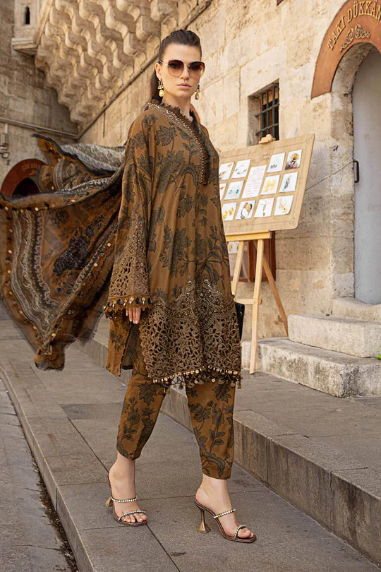 Lawn-Bronze 3 Piece Unstitched Printed Cambric Suit | MPT-2309-A