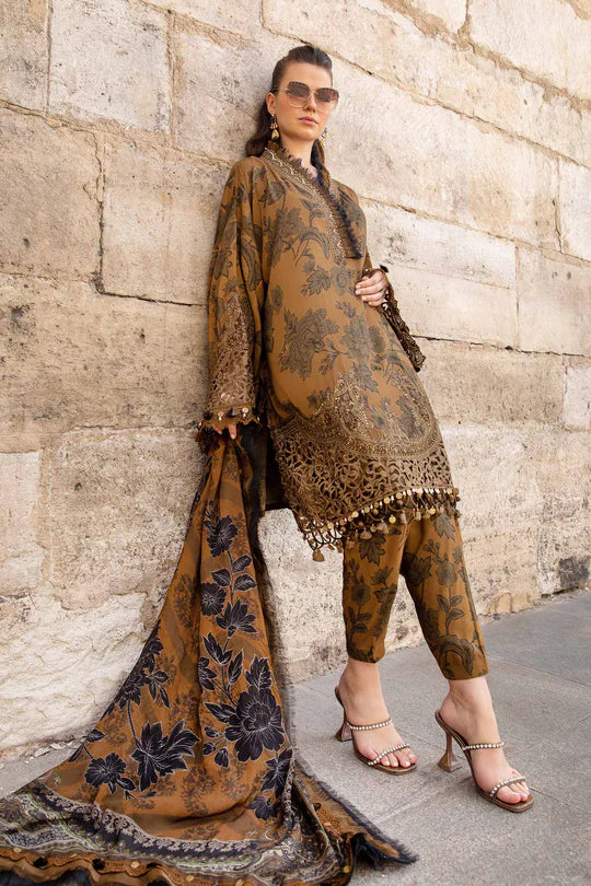 Lawn-Bronze 3 Piece Unstitched Printed Cambric Suit | MPT-2309-A