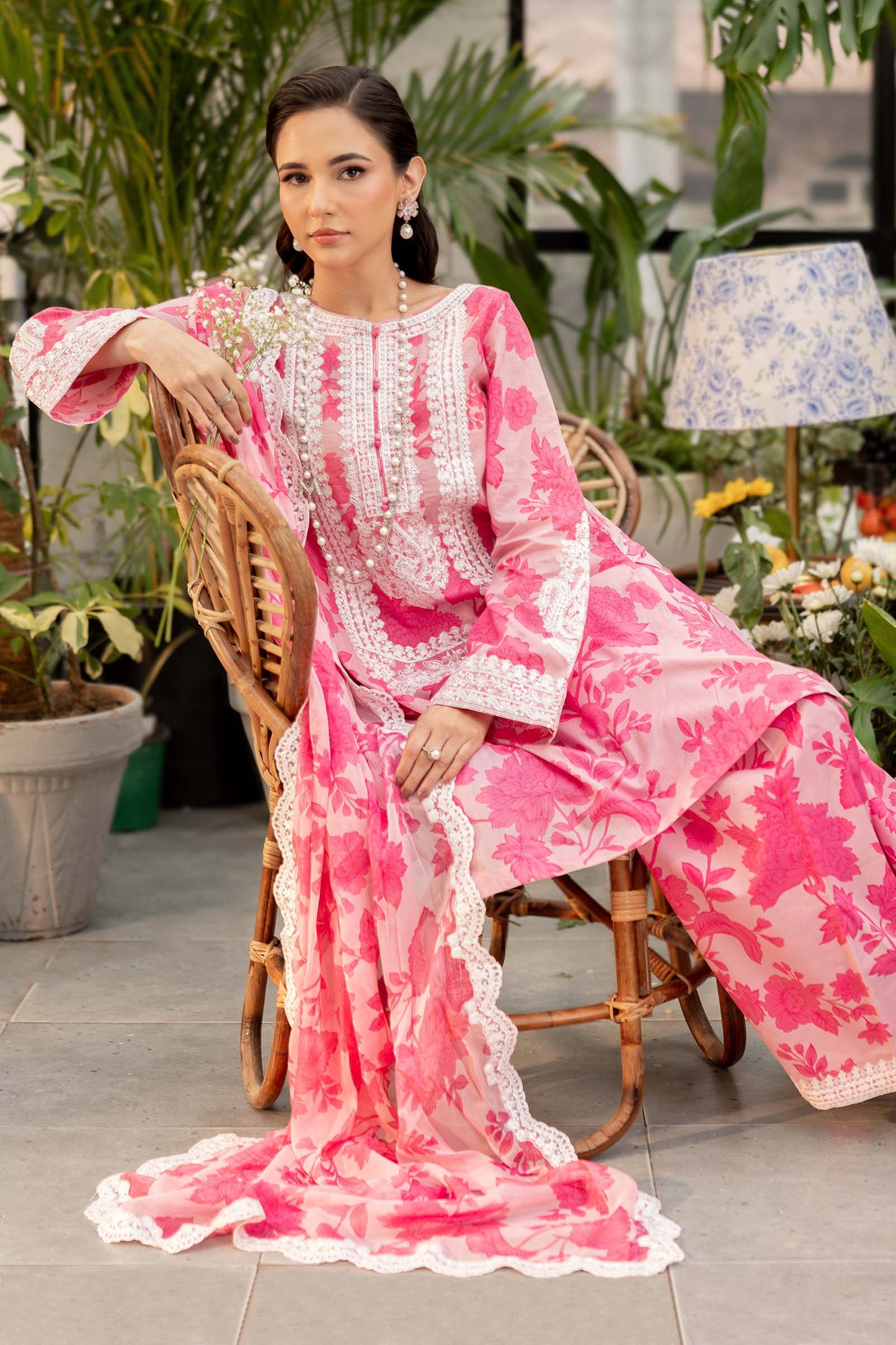 Maria B | Pink - 3 Piece Printed Lawn Suit