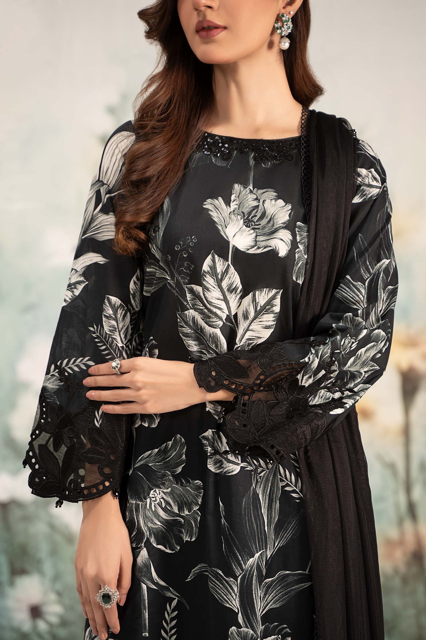 Maria B | Black - 3 Piece Printed Lawn Suit