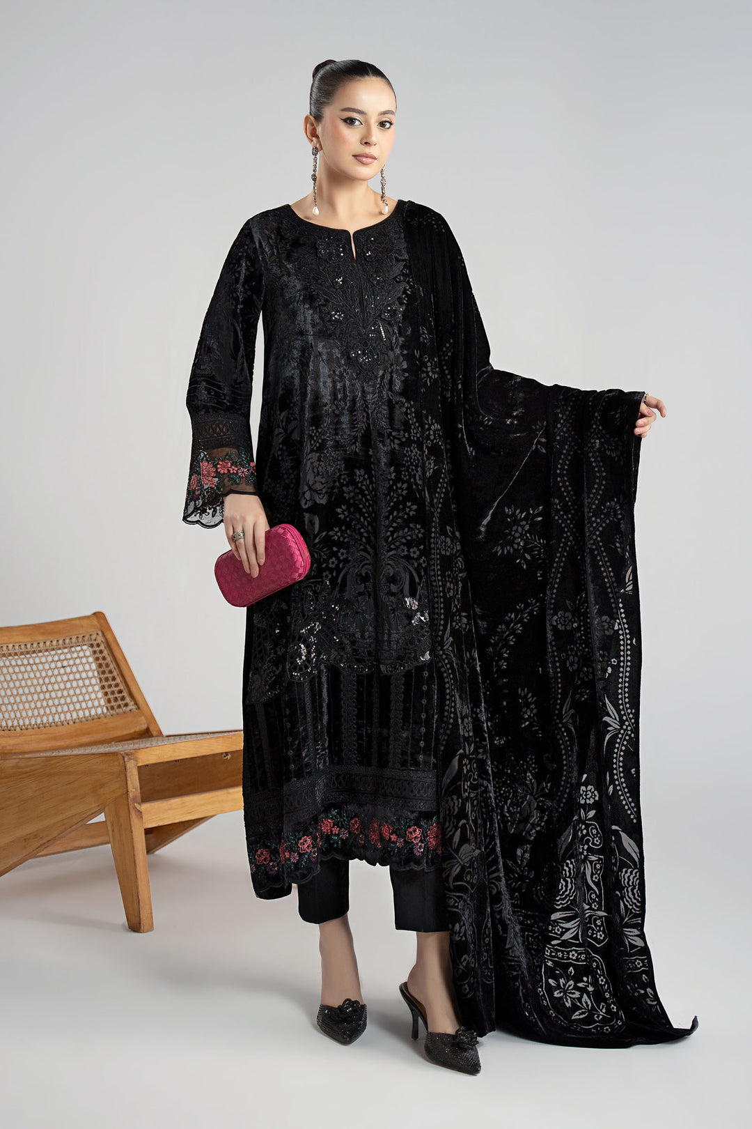 Maria B | Black - Velvet Collection
