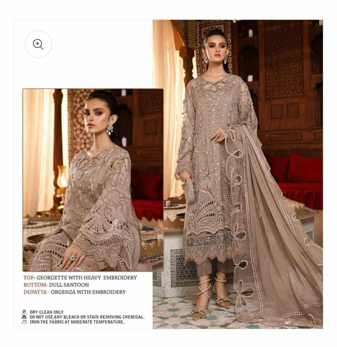 Unstitched MBROIDERED - Coffee (BD-2501)