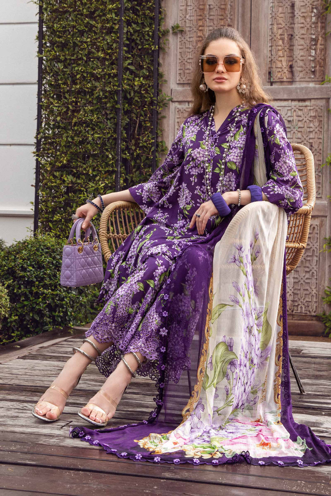 Lawn-Purple Unstitched M.Prints | MPT-1910-A