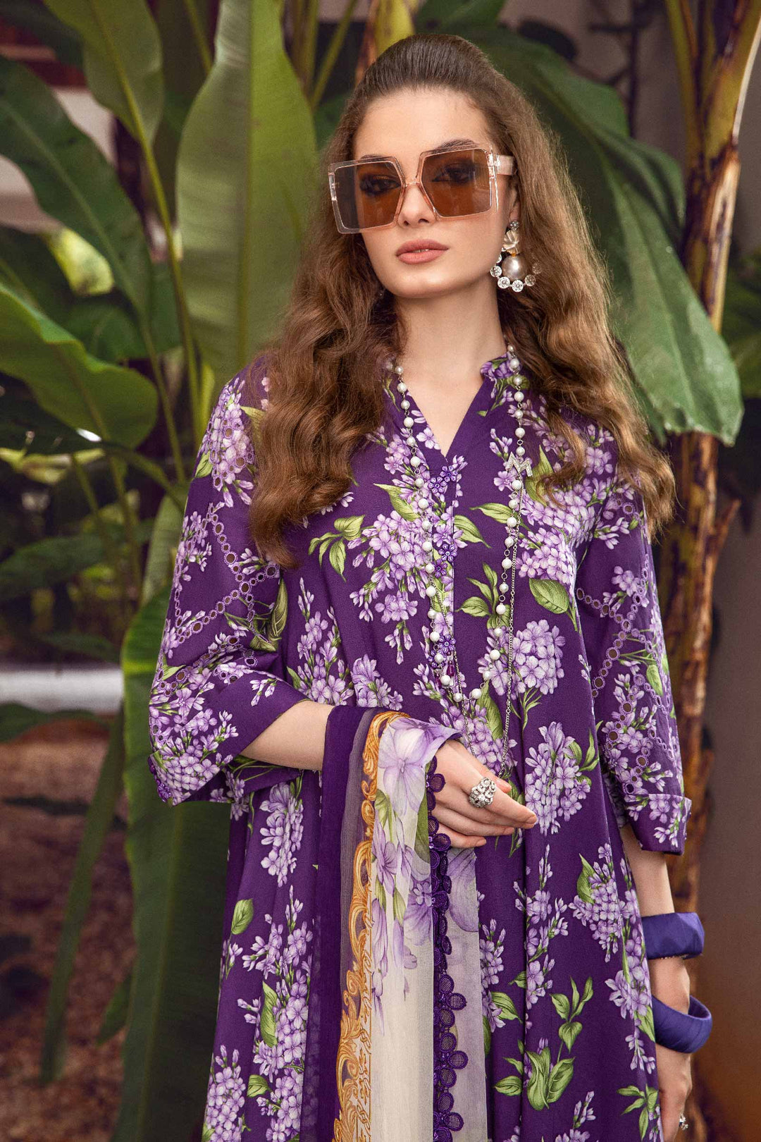 Lawn-Purple Unstitched M.Prints | MPT-1910-A