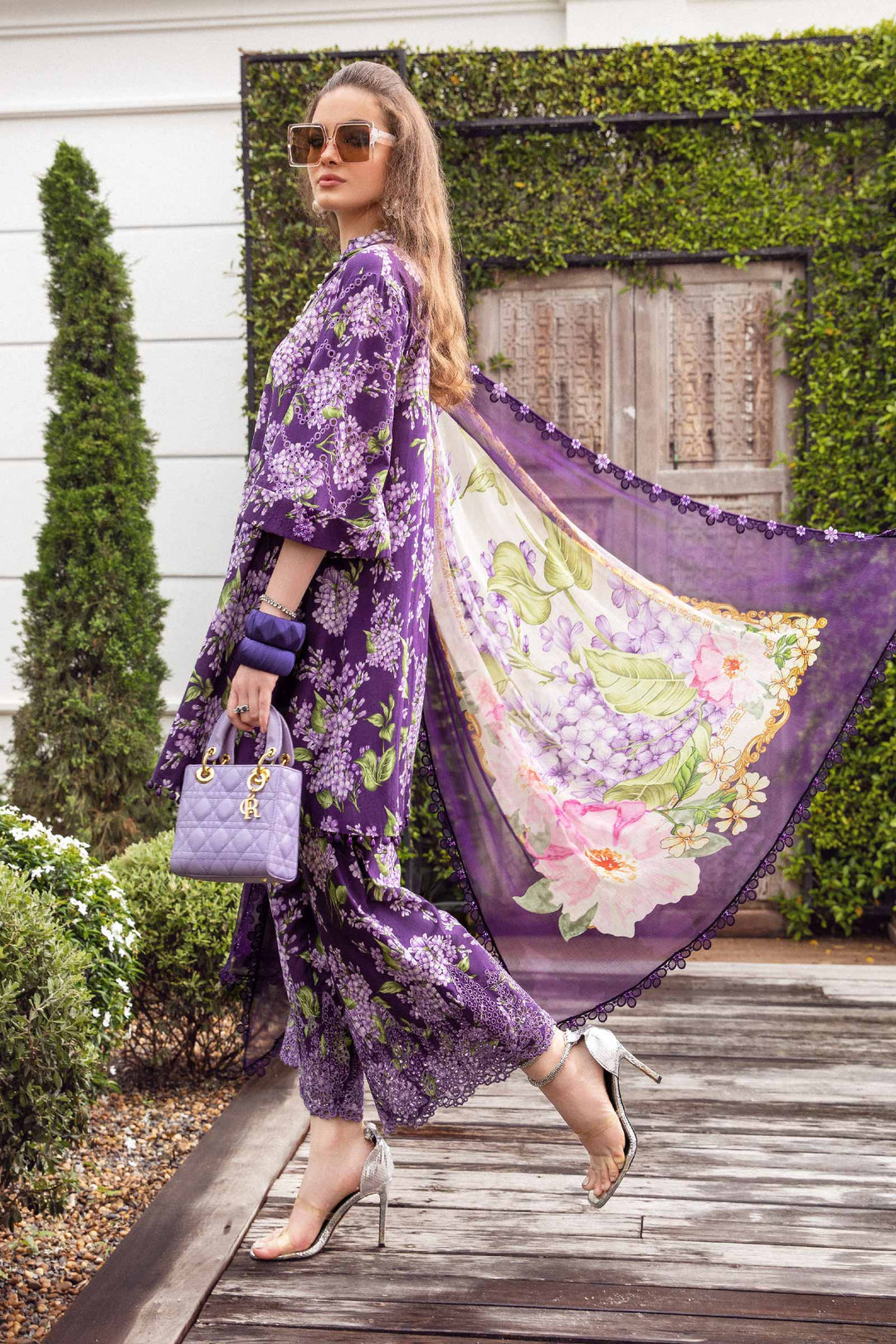 Lawn-Purple Unstitched M.Prints | MPT-1910-A