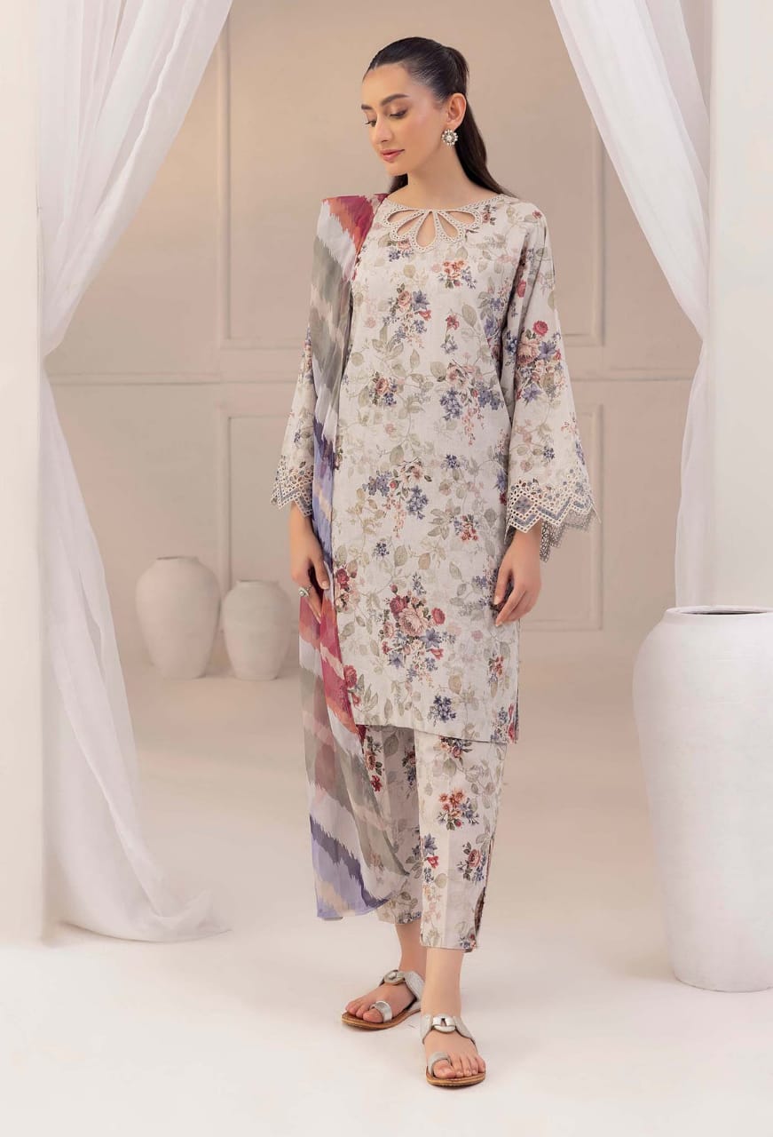 Baroque | Skin - Lawn with Chiffon Dupatta Collection