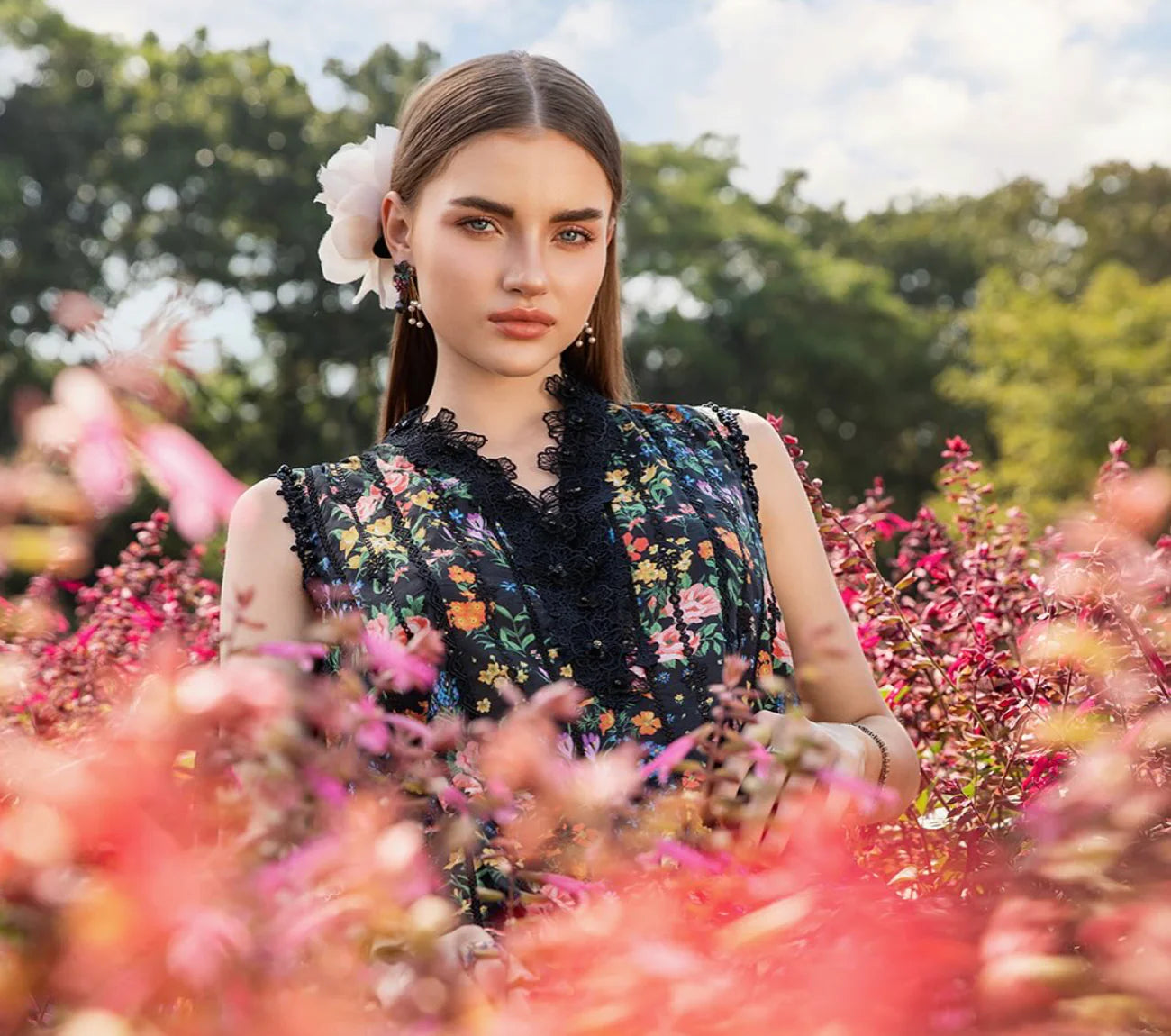 Maria B - 3 Piece Unstitched Printed Lawn Suit - MPT-2507-B - M Prints