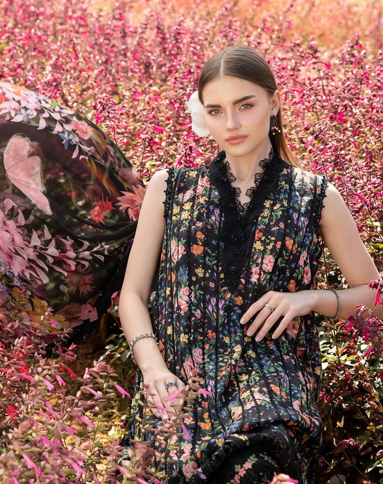 Maria B - 3 Piece Unstitched Printed Lawn Suit - MPT-2507-B - M Prints
