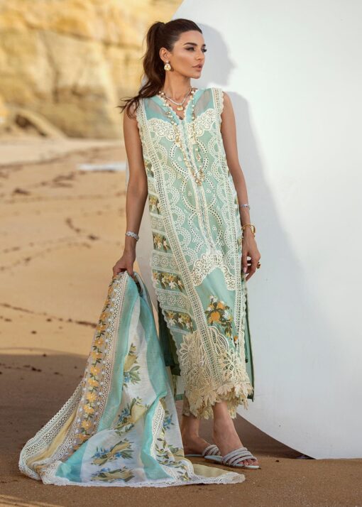Sicilian Summer – 2A – Aqua-Chikankari