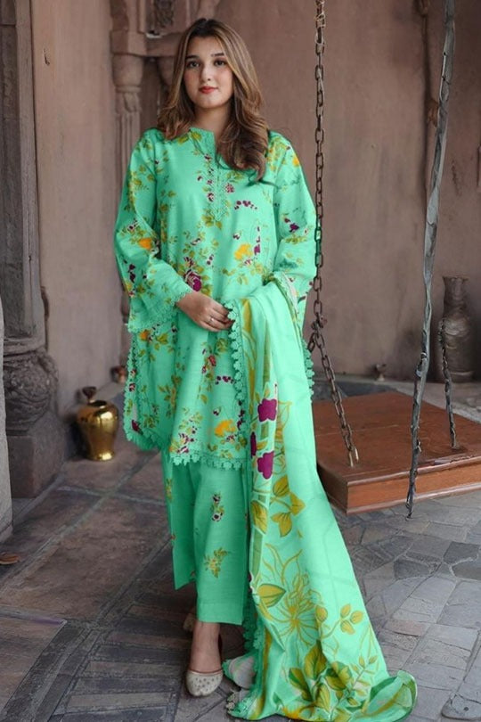 Aneela's | Sage Green - Lawn Collection