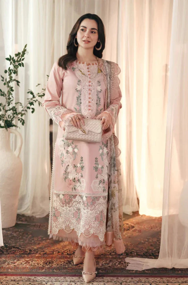 Jade - Lawn 3PC Unstitched Embroidered Shirt with Printed Chiffon Dupatta
