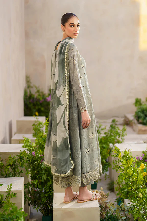 Iznik Embroidered Lawn Suit Unstitched 3 Piece IZ24F SFL-10 Serenity- Eid Collection