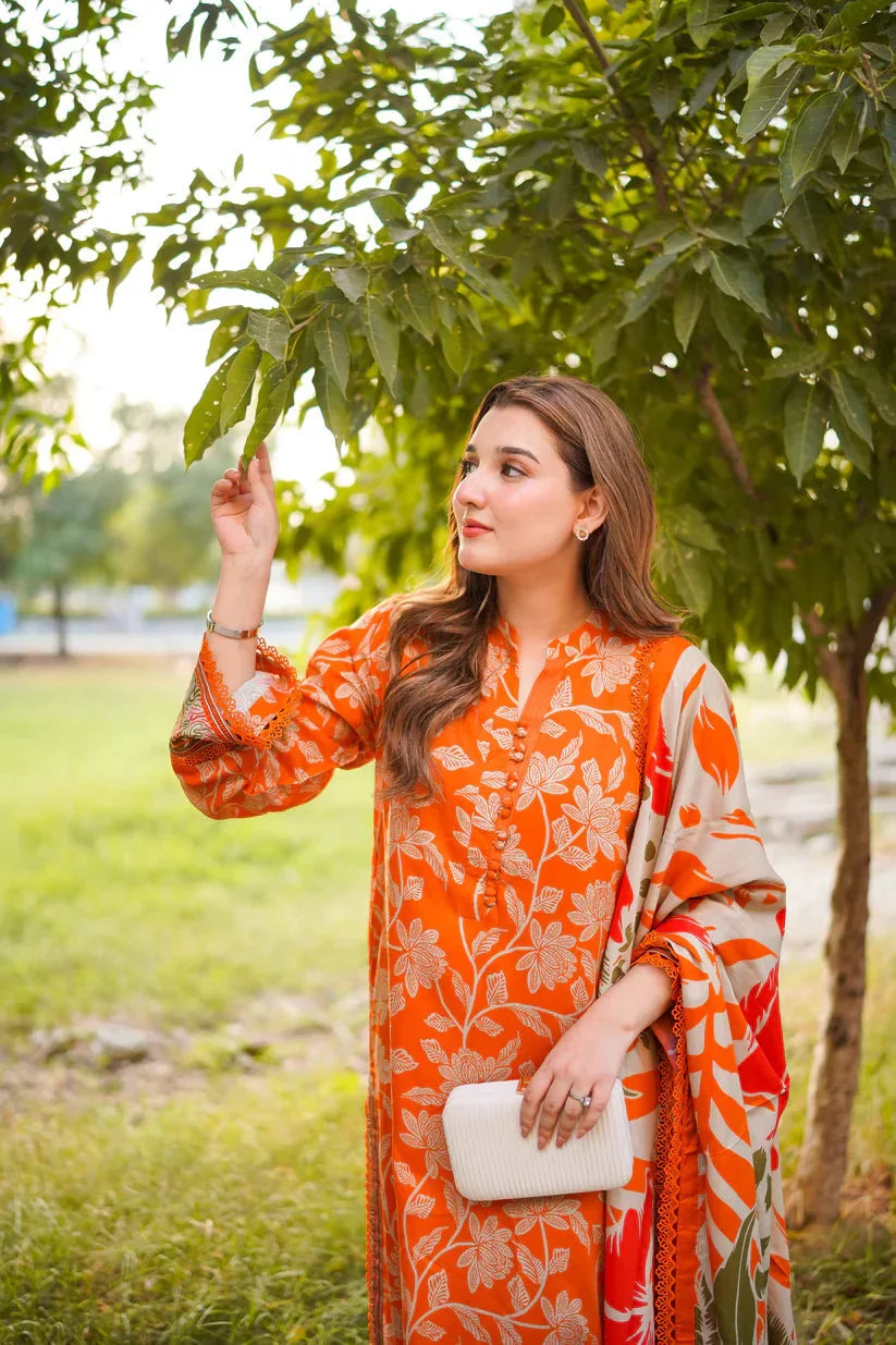 Aneela's | Orange - Lawn Collection
