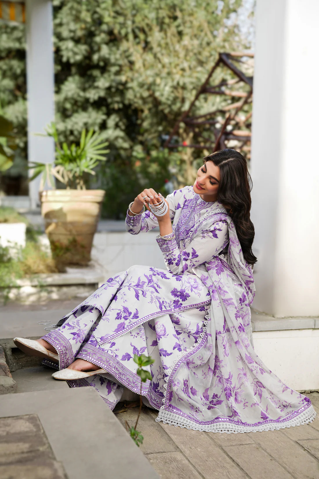 Aneelas | Purple - Digital Printed Luxury Lawn Collection