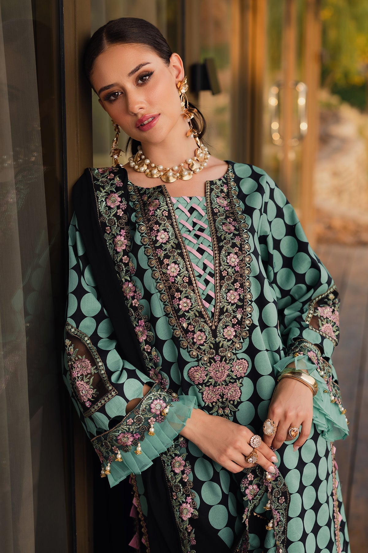 Charizma | Black & Green - Lawn Collection