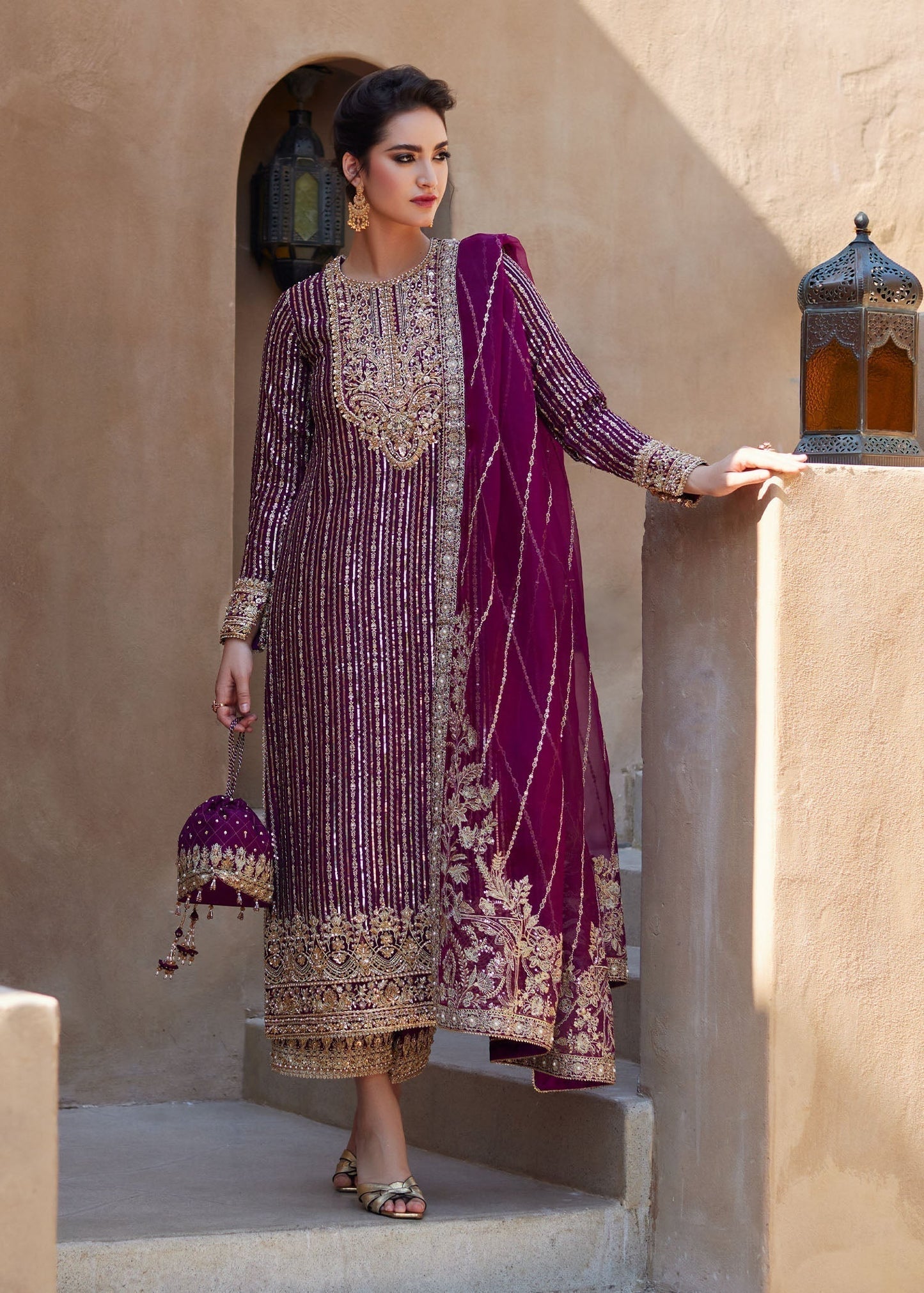 kanwal Malik| Light Plum - Lawn Collection