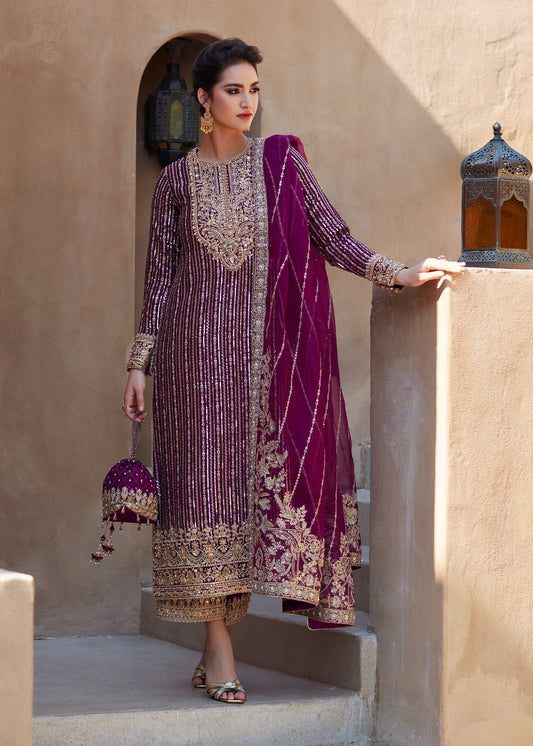 kanwal Malik| Light Plum - Lawn Collection