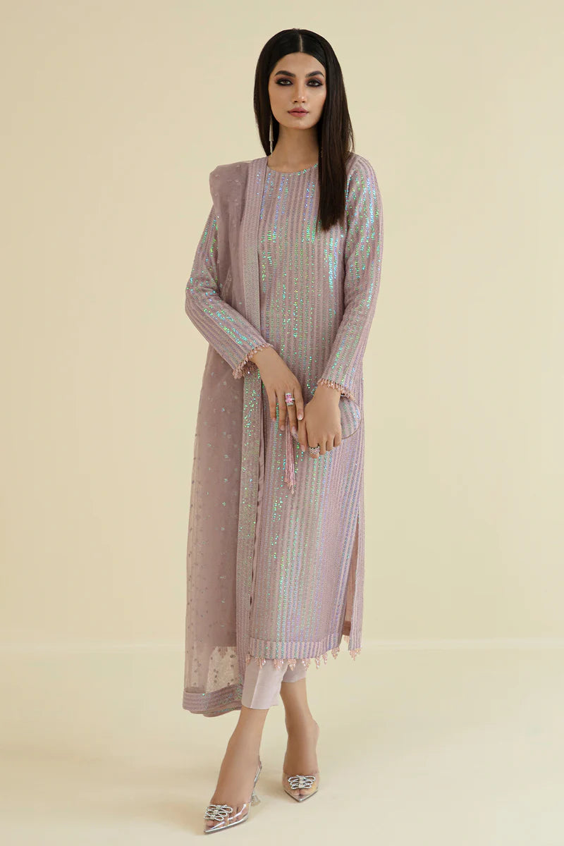 EMBROIDERED UF-384-Pink-Chiffon