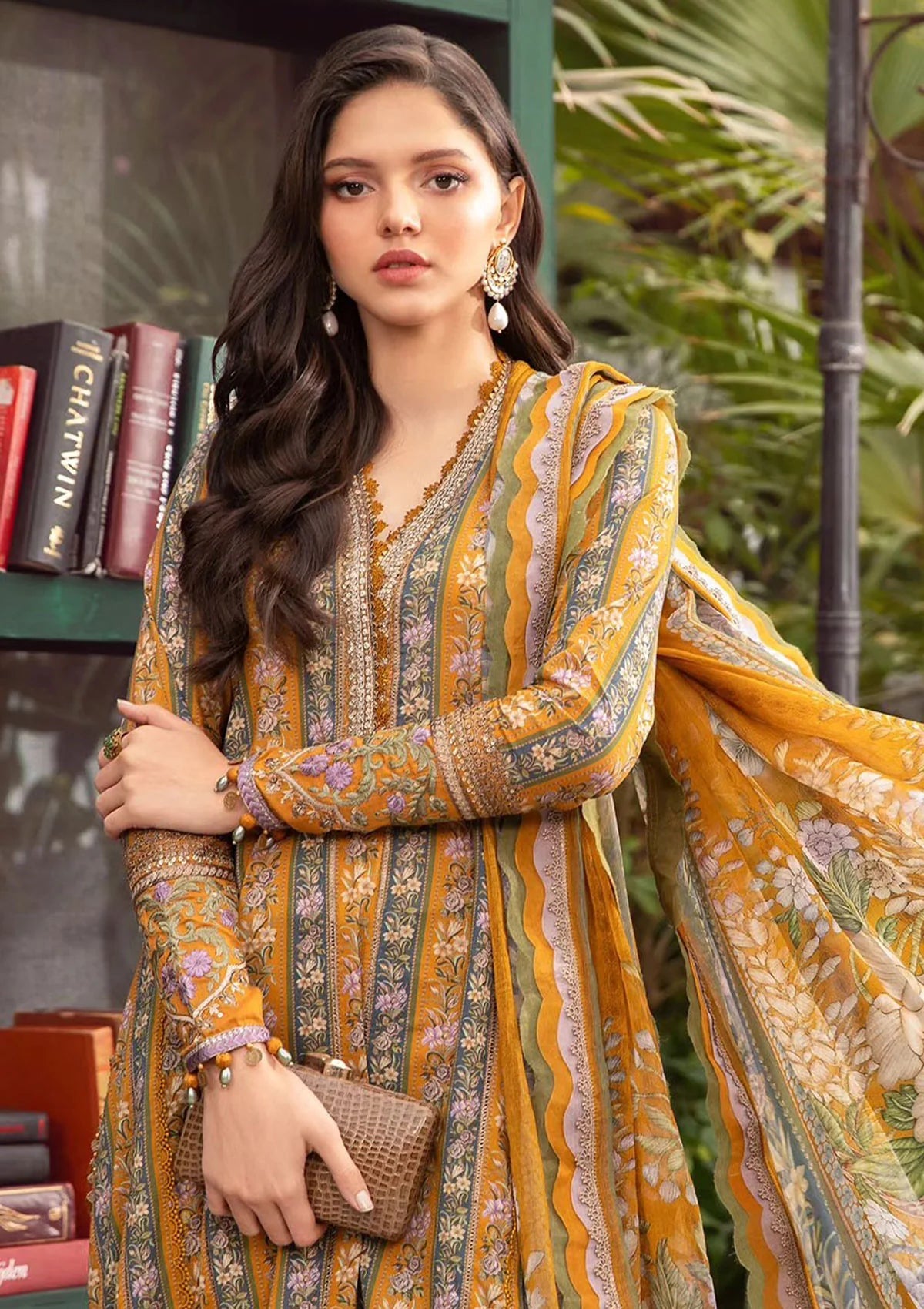 Lawn Collection - Maria B - M Prints - Spring Summer - MM24#7 A- Mehndi- Lawn