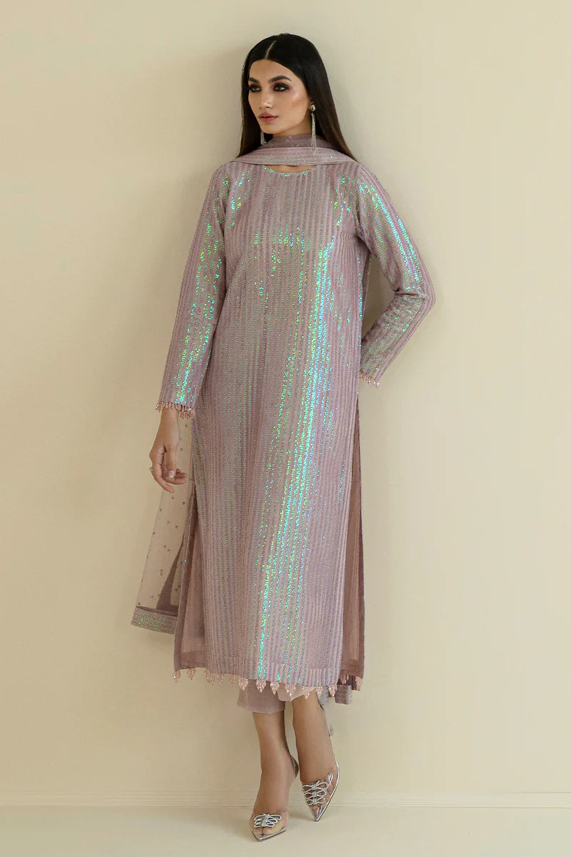 EMBROIDERED UF-384-Pink-Chiffon