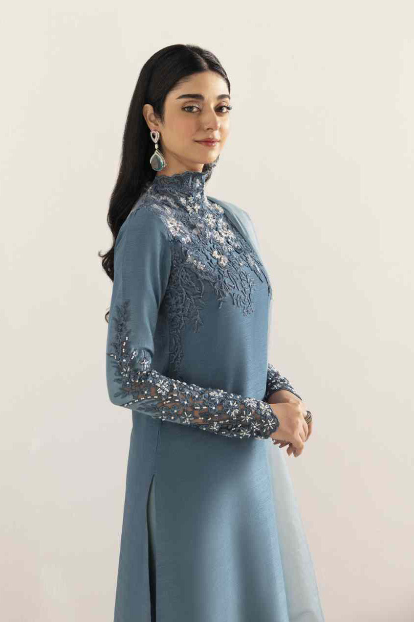 AQUA ROMANCE - MUSFERAH SAAD-Blue-Silk