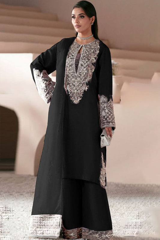 Style | Black - Silk 3 Piece Unstitched Collection