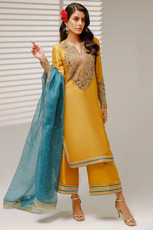 Shahid Chuhan | Mustard - Silk Collection