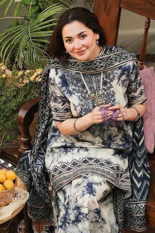 Sapphire | Blue & White - Lawn with Chiffon Dupatta Collection