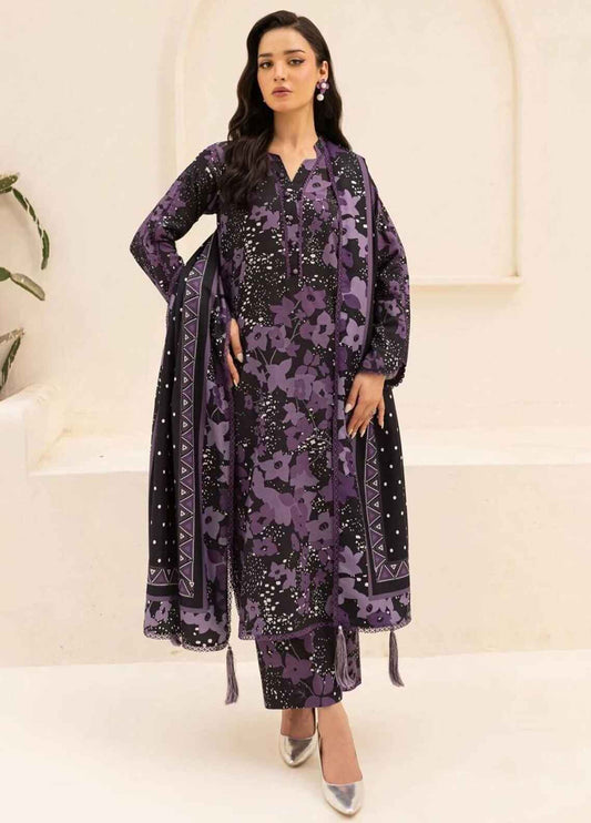 Farasha | Black & Purple - Digital Printed Lawn Collection