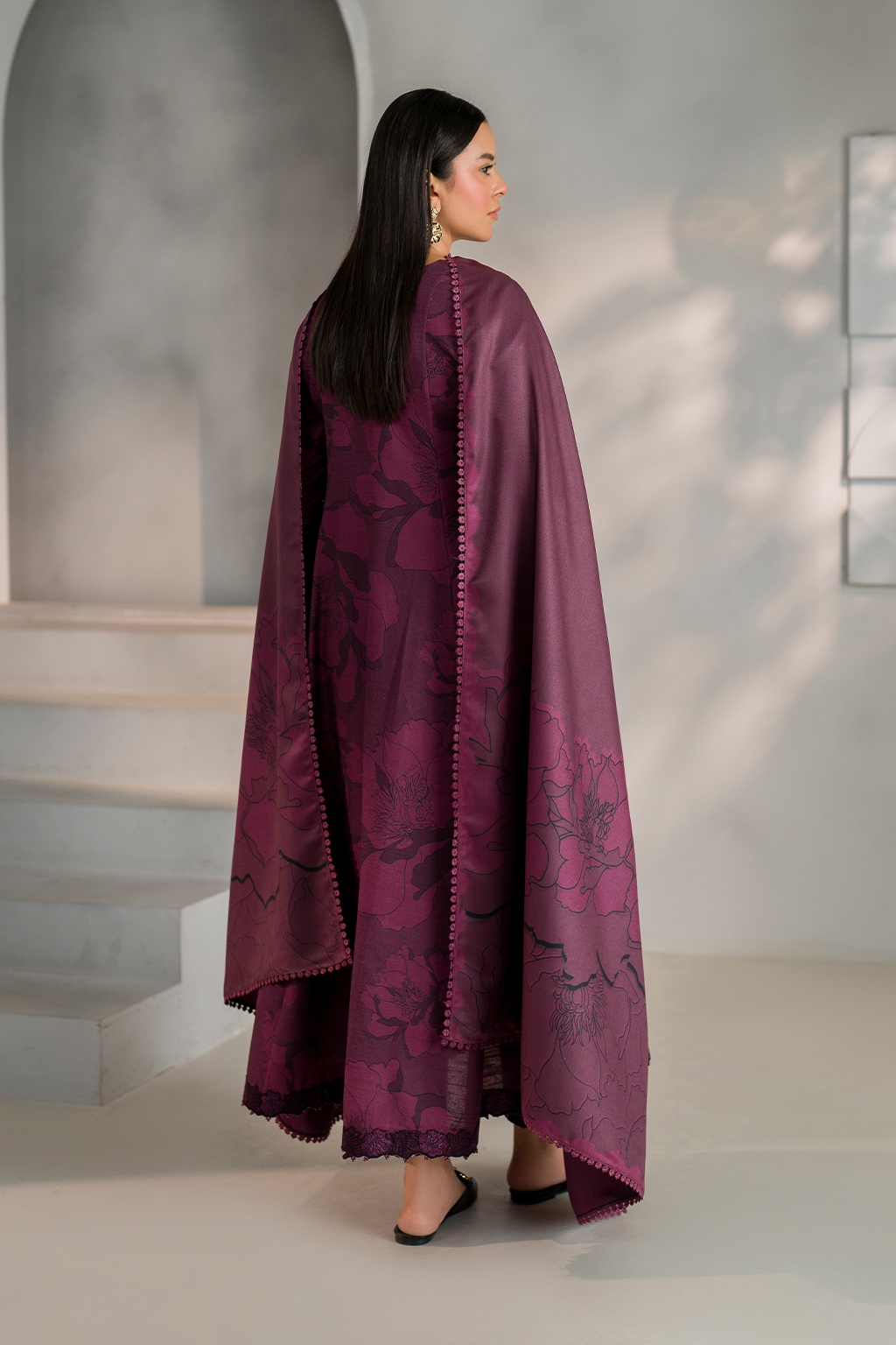 Iznik UE -351 | Maroon - Luxury Embroidered Lawn Collection