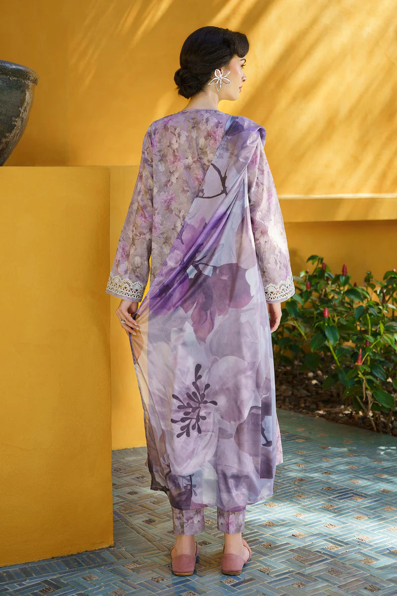 BAROOQUE - EMBROIDERED PRINTED LAWN -  SF-579 - Light Purple