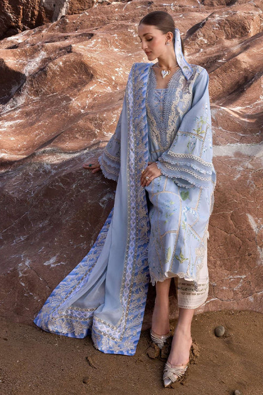 Crimson | Sky Blue - Lawn Collection