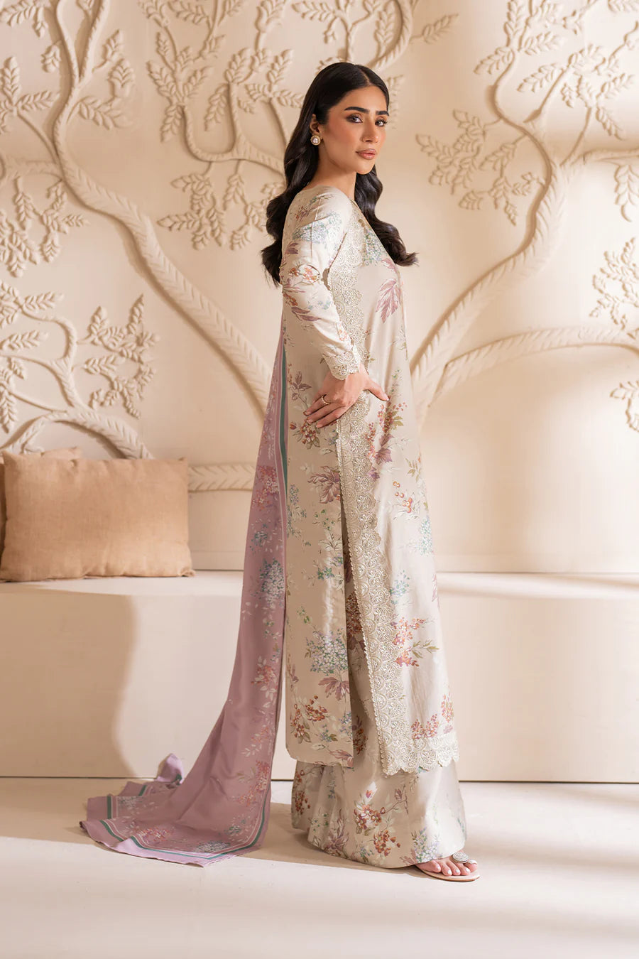 Lawn-Iznik 3 Piece Digital Print - Skin