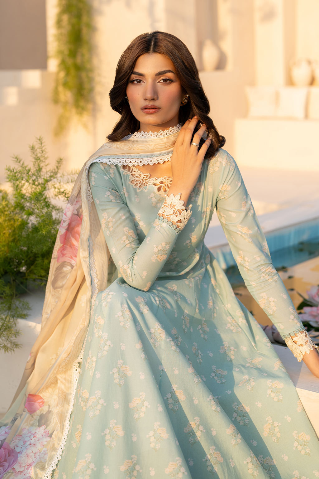 Iznik EFL-06 | Sky Blue - Embroidered Lawn Collection